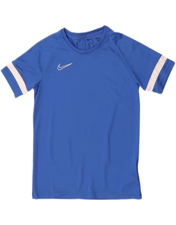 T-shirt da ragazzo Nike Top 13-14 anni XL Sport in poliestere a righe blu