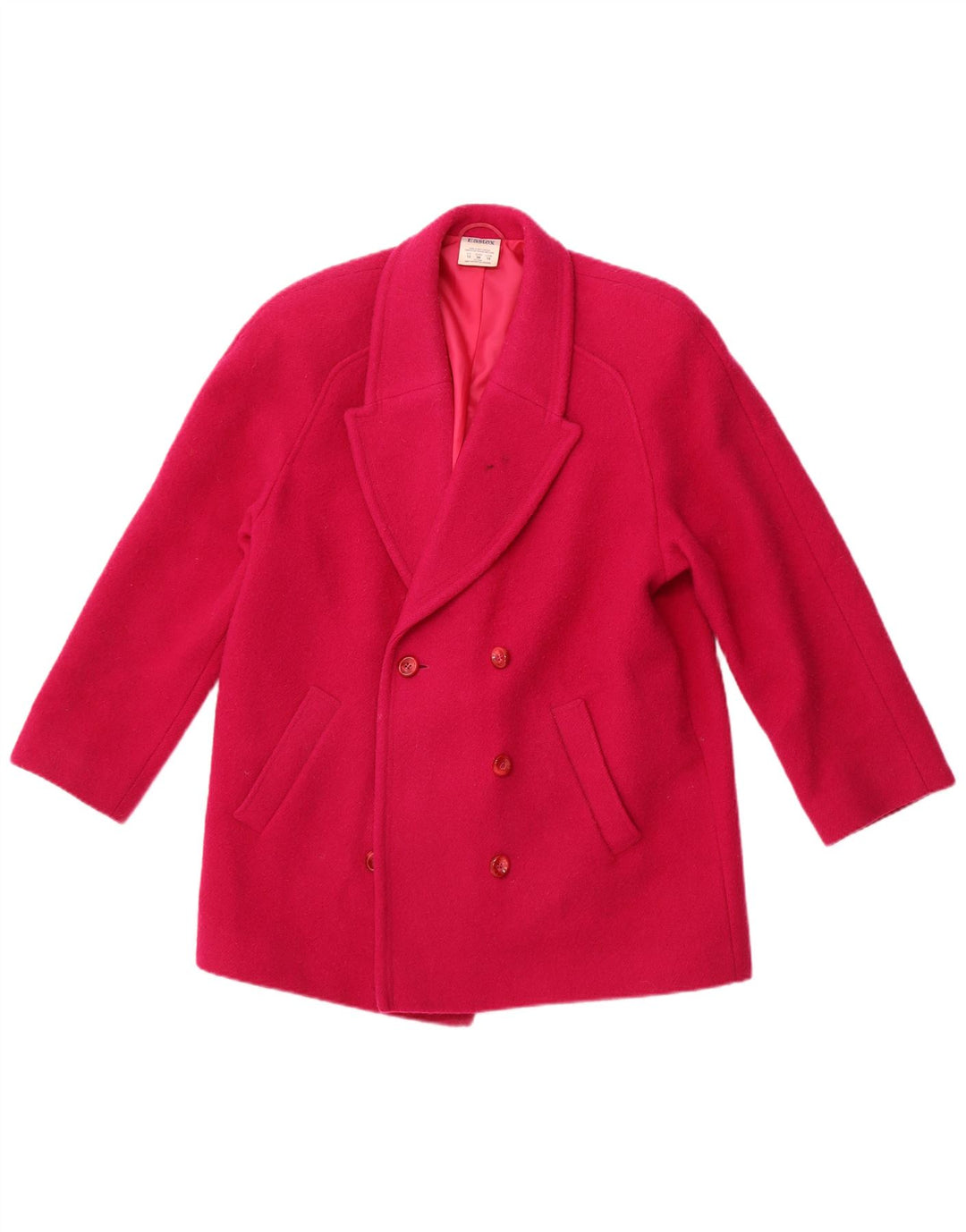 Cappotto doppiopetto da donna EASTEX UK 12 Lana nuova rosa medio