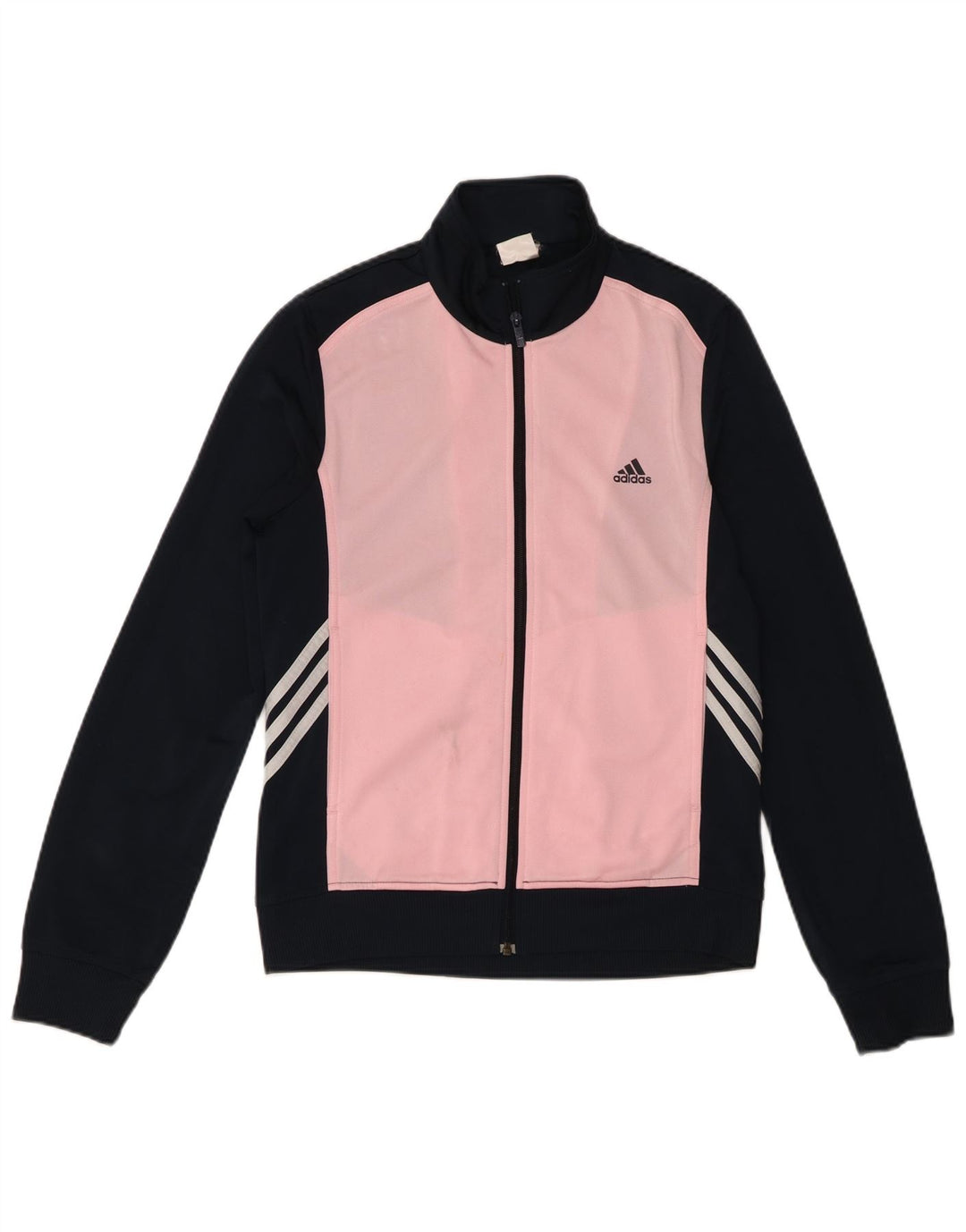 Giacca da tuta da donna Adidas UK 16 Large Blu Navy Colourblock