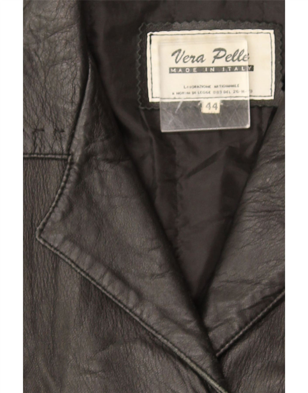 Giacca in pelle da donna vintage IT 44 media in pelle nera