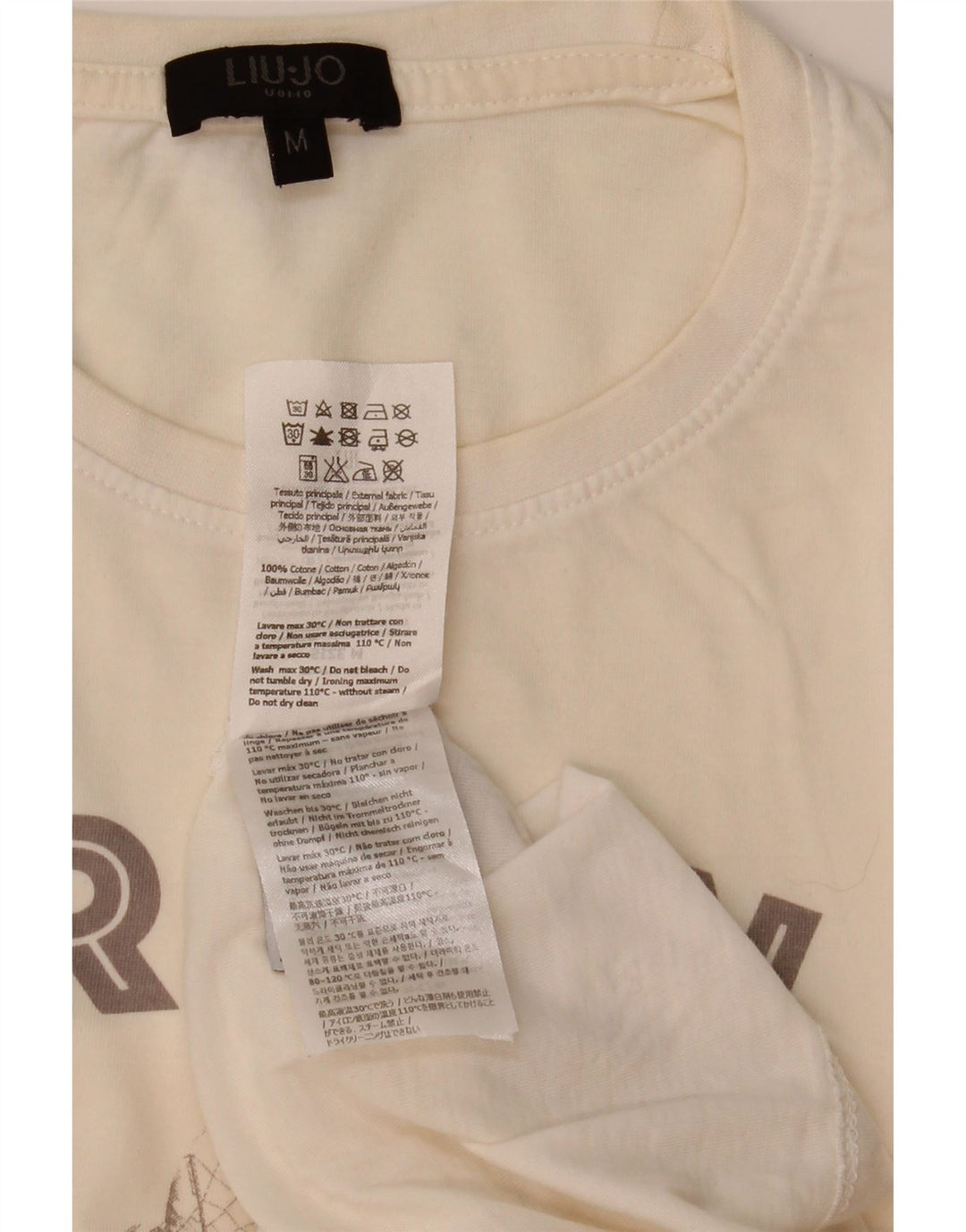 T-shirt grafica da uomo Liu Jo Top in cotone bianco medio
