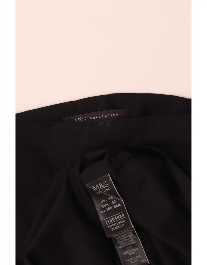 Marks & Spencer Top da donna con spalle scoperte UK 14 Large Nero Cotone