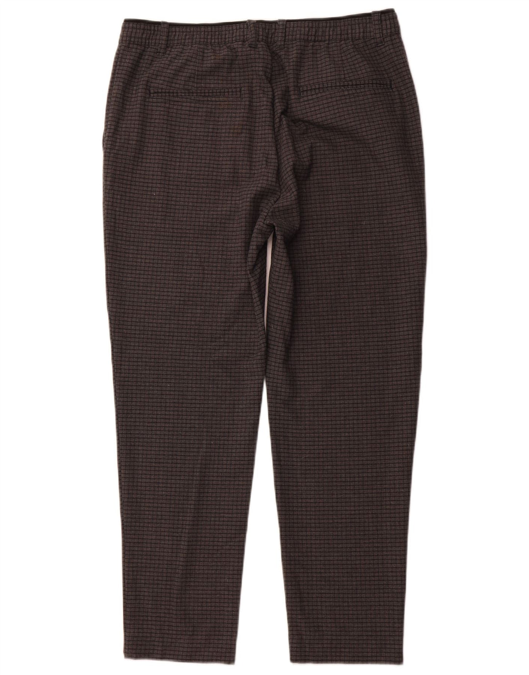 Pantaloni chino affusolati da donna ZARA grandi W34 L27 a quadri grigi