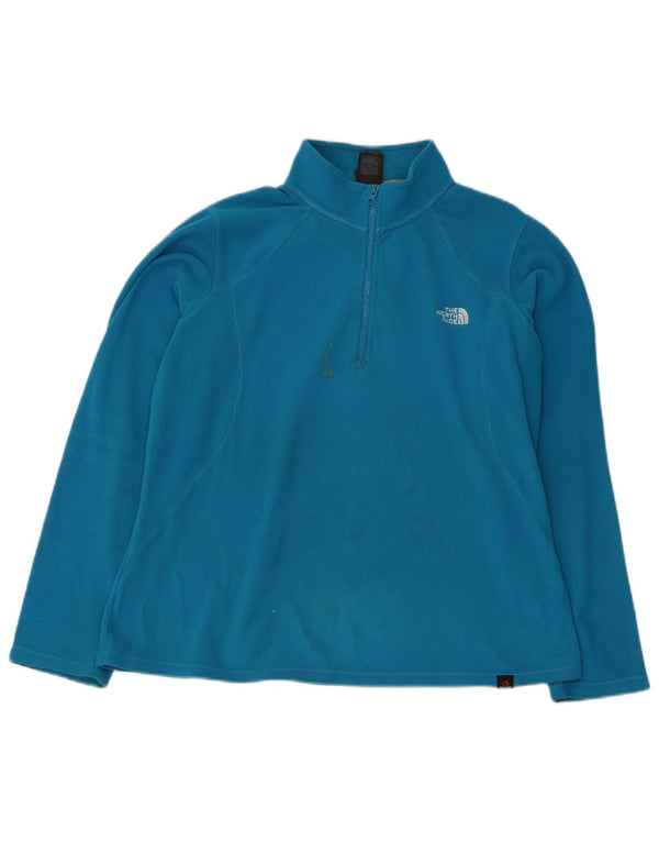 Maglione in pile da donna con collo e zip The North Face UK 16 grande poliestere blu