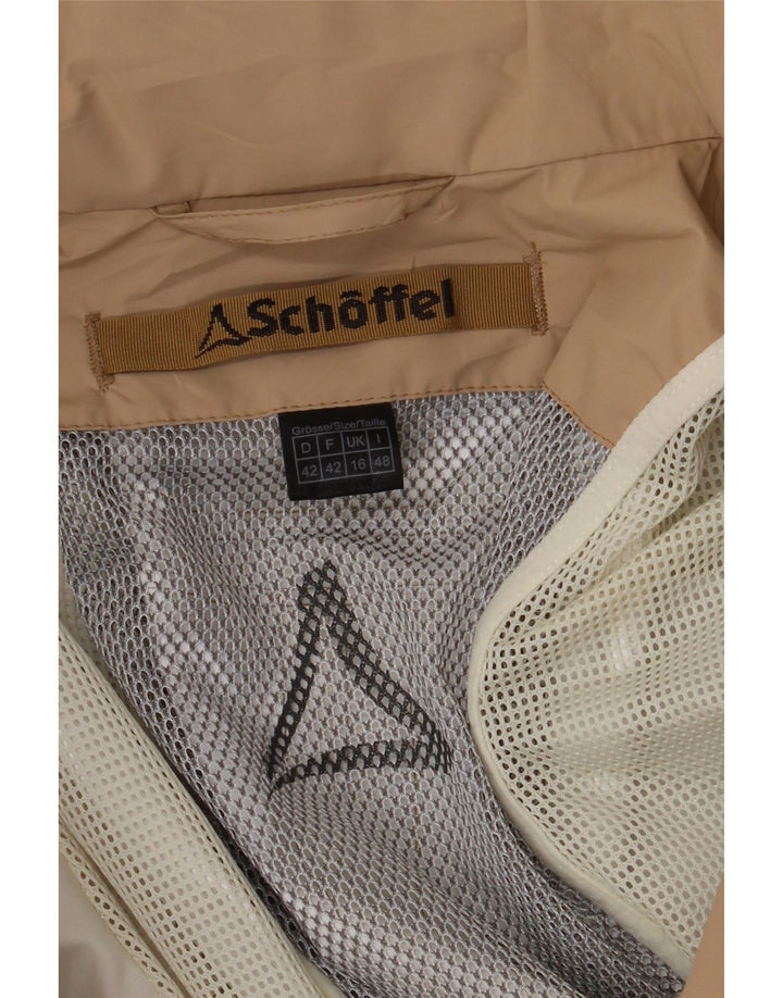 Giacca antipioggia con cappuccio da donna Schoffel UK 16 Large Beige