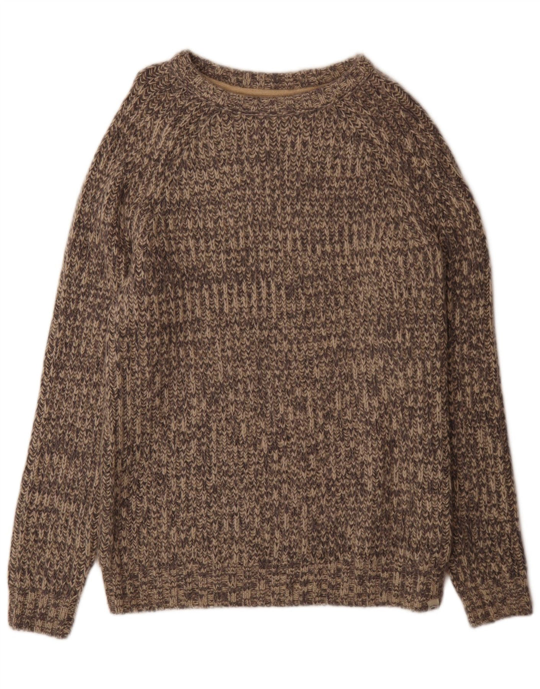 Maglione maglione girocollo da uomo Fat Face Acrilico chiazzato grigio medio