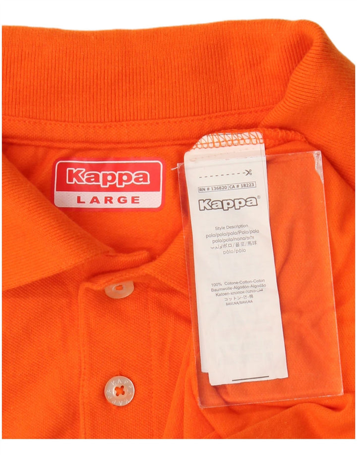 Polo Uomo Kappa Large Arancione In Cotone