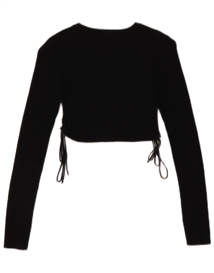 Top corto da donna Zara a maniche lunghe UK 8 piccolo nero
