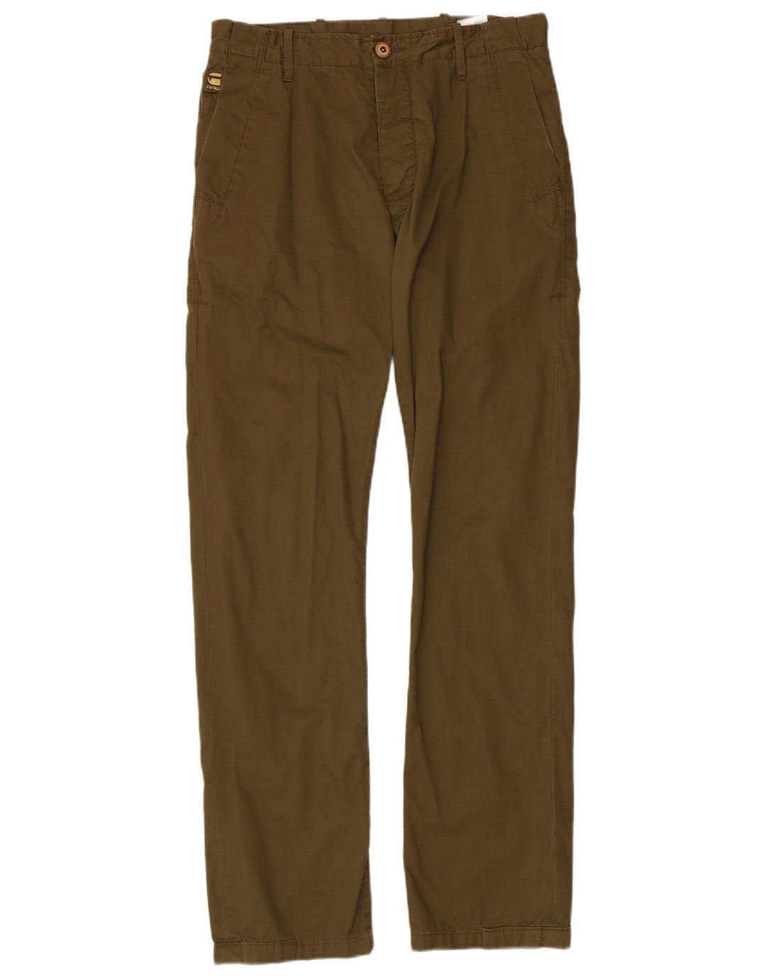 Pantaloni chino dritti da uomo G-Star W30 L32 cotone kaki