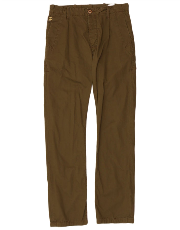 Pantaloni chino dritti da uomo G-Star W30 L32 cotone kaki