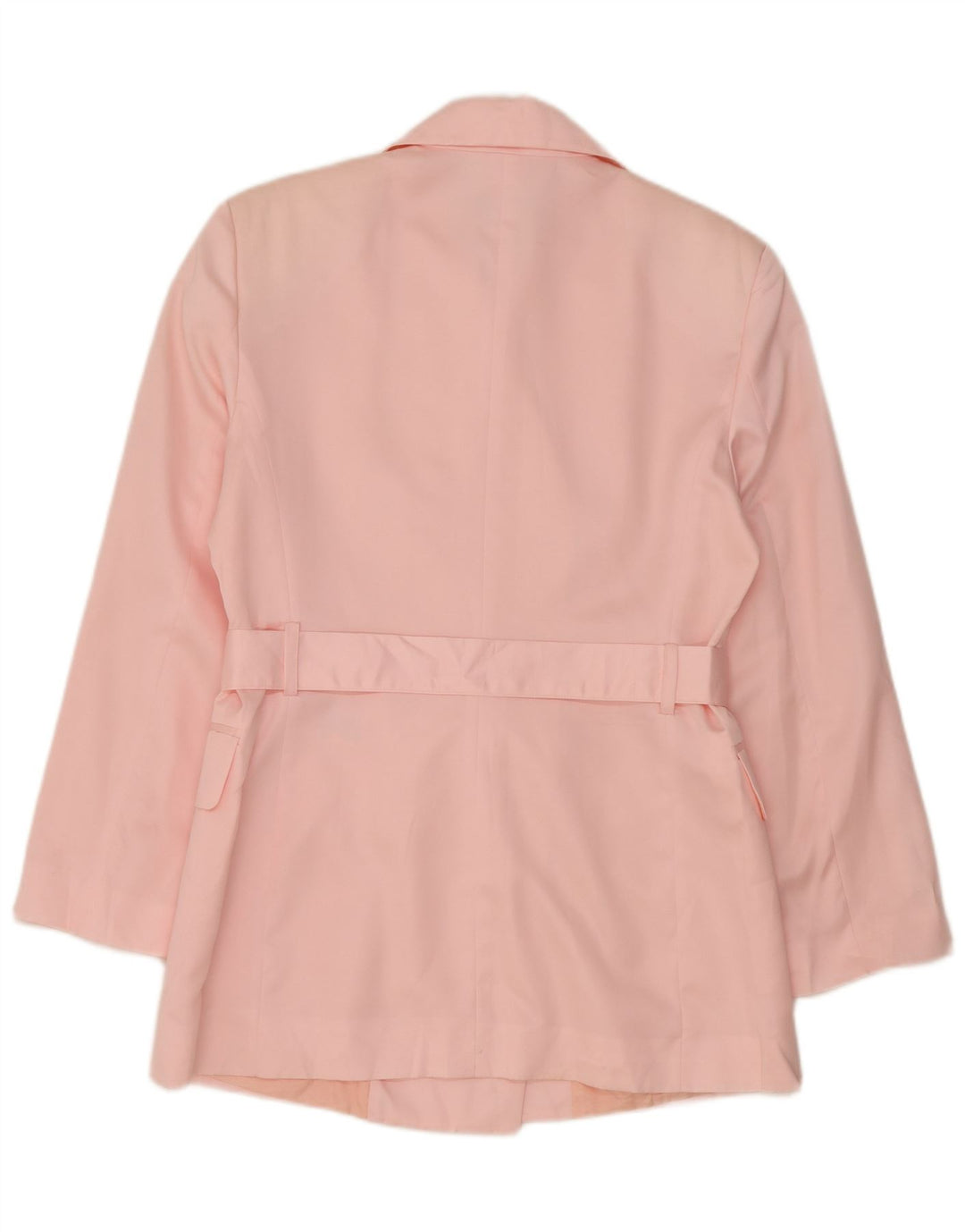Giacca blazer doppiopetto da donna Benetton UK 14 poliestere rosa medio