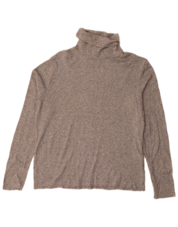 Maglione maglione collo alto da donna Zara UK 16 grande grigio