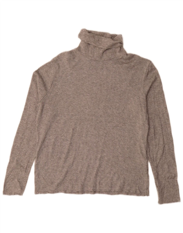 Maglione maglione collo alto da donna Zara UK 16 grande grigio