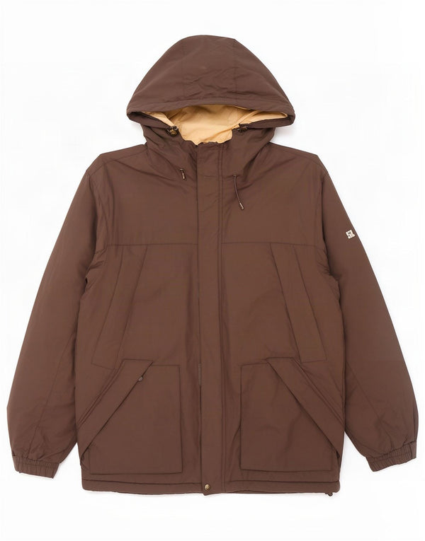 Giacca imbottita con cappuccio da uomo Slam UK 42 XL nylon marrone