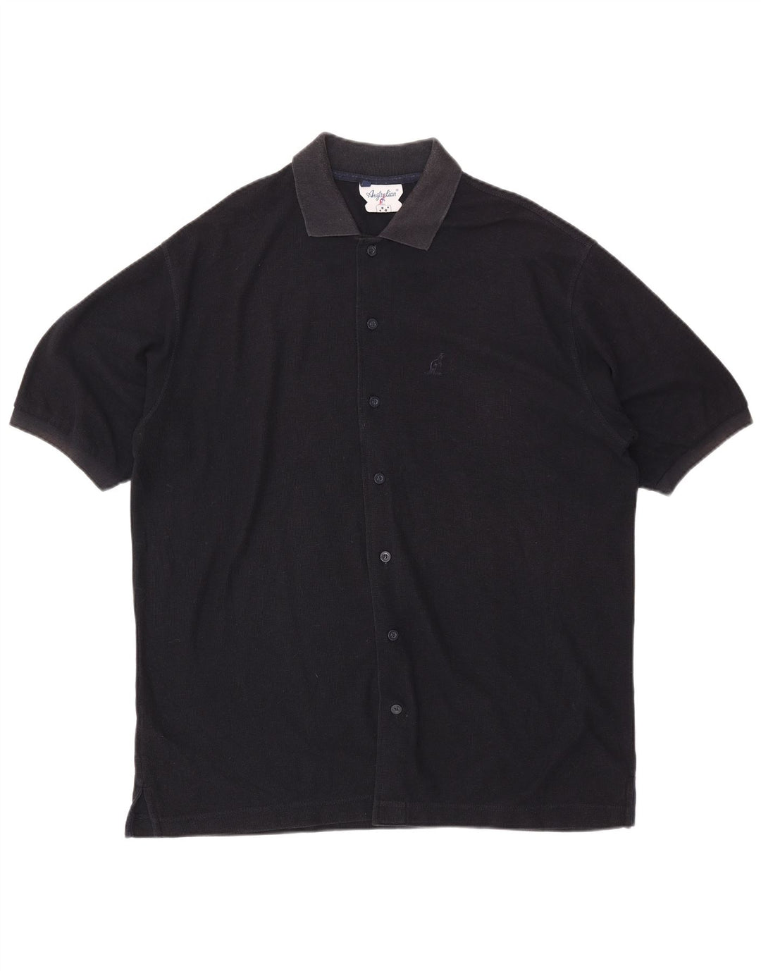 AUSTRALIAN L'ALPINA Camicia Uomo Manica Corta IT 54 XL Blu Navy Cotone