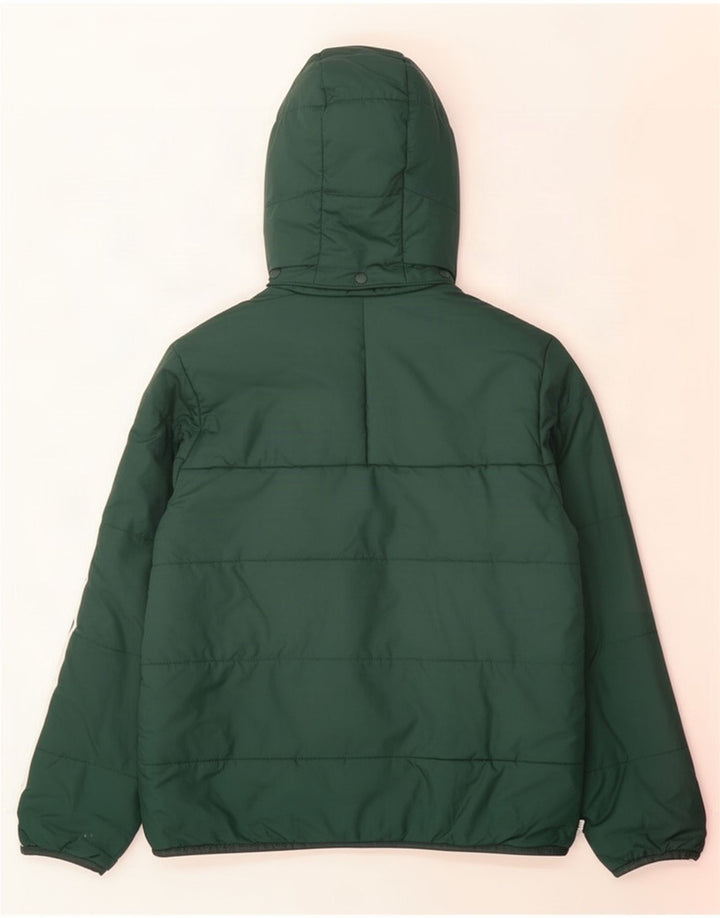 Giacca imbottita con cappuccio Adidas da ragazzo 10-11 anni in poliestere verde