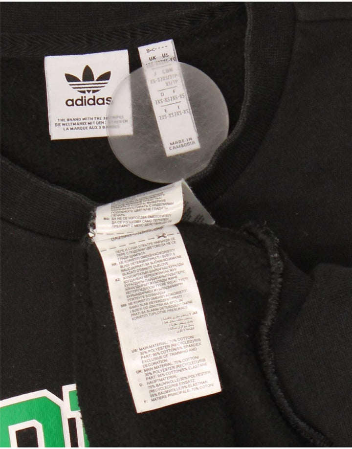 Felpa oversize grafica da uomo Adidas Jumper 2XS cotone nero