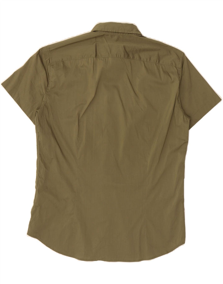 BENETTON Mens Short Sleeve Shirt Large Khaki Polyamide Vintage Benetton and Second-Hand Benetton from Messina Hembry 