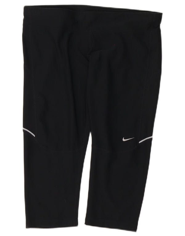 Pantaloncini sportivi Nike Dri Fit Bermuda da donna UK 16 grandi neri