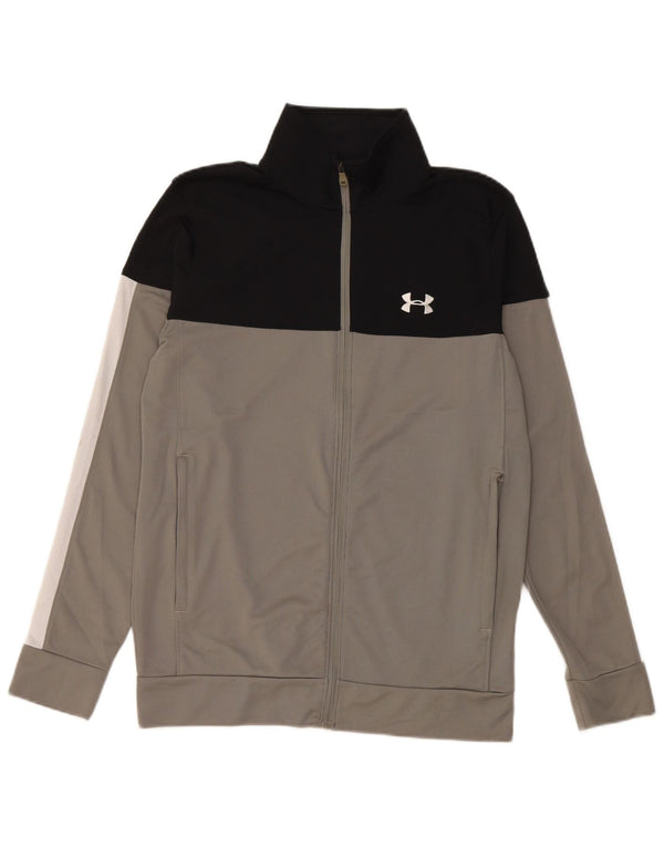 Under Armour Mens Tracksuit Top Jacket Small Grey Colourblock Polyester