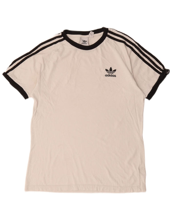 Adidas Mens T-Shirt Top Medium White Cotton