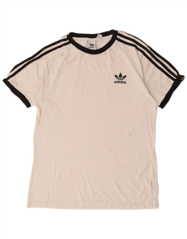 T-shirt da uomo Adidas Top in cotone bianco medio