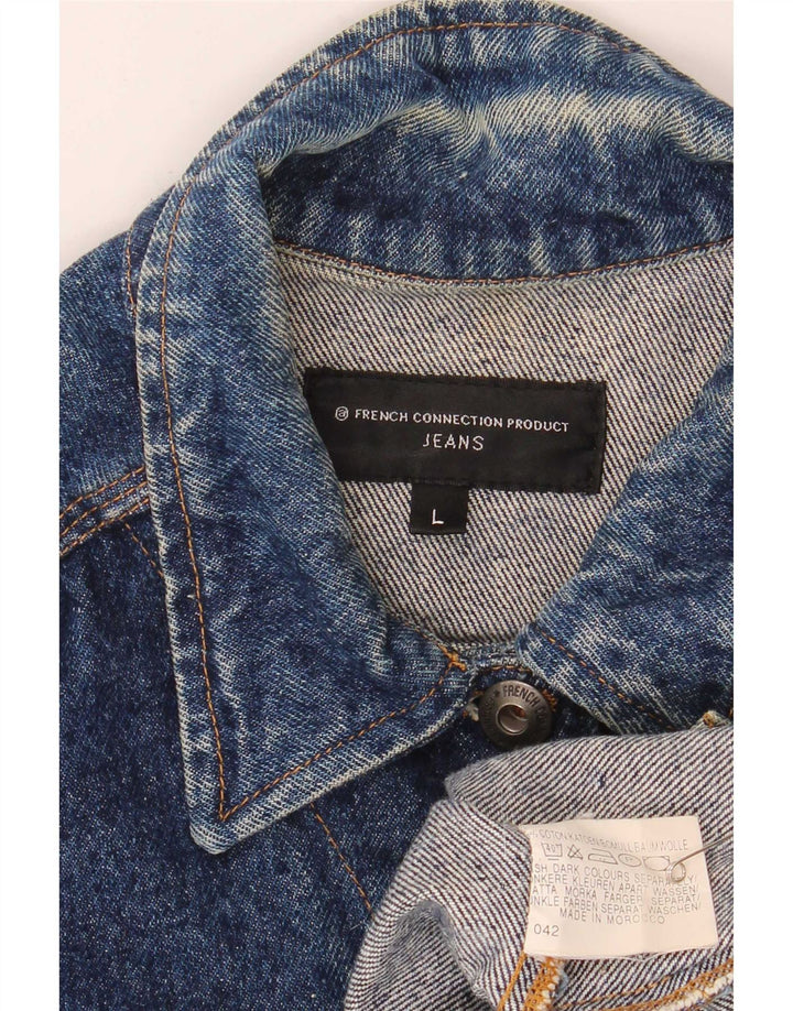 Giacca di jeans da donna French Connection UK 16 grande cotone blu
