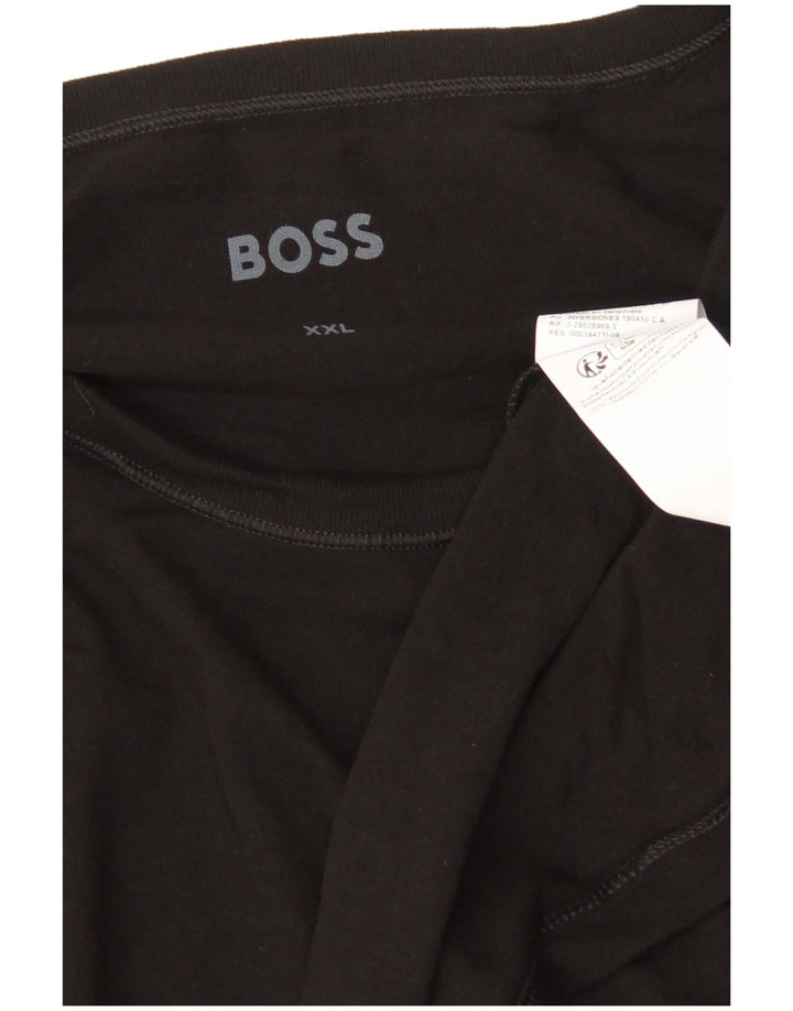 Top HUGO BOSS da uomo a maniche lunghe 2XL cotone nero