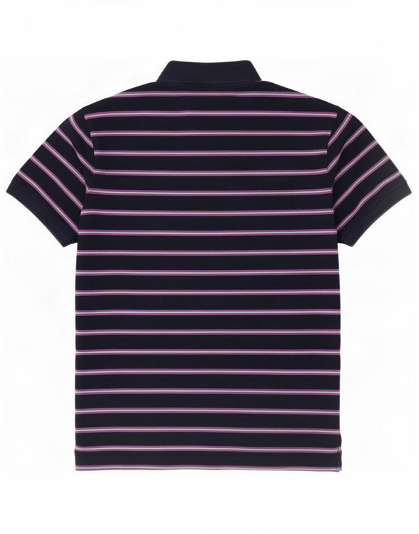 Polo da uomo Fred Perry grande in cotone a righe blu navy