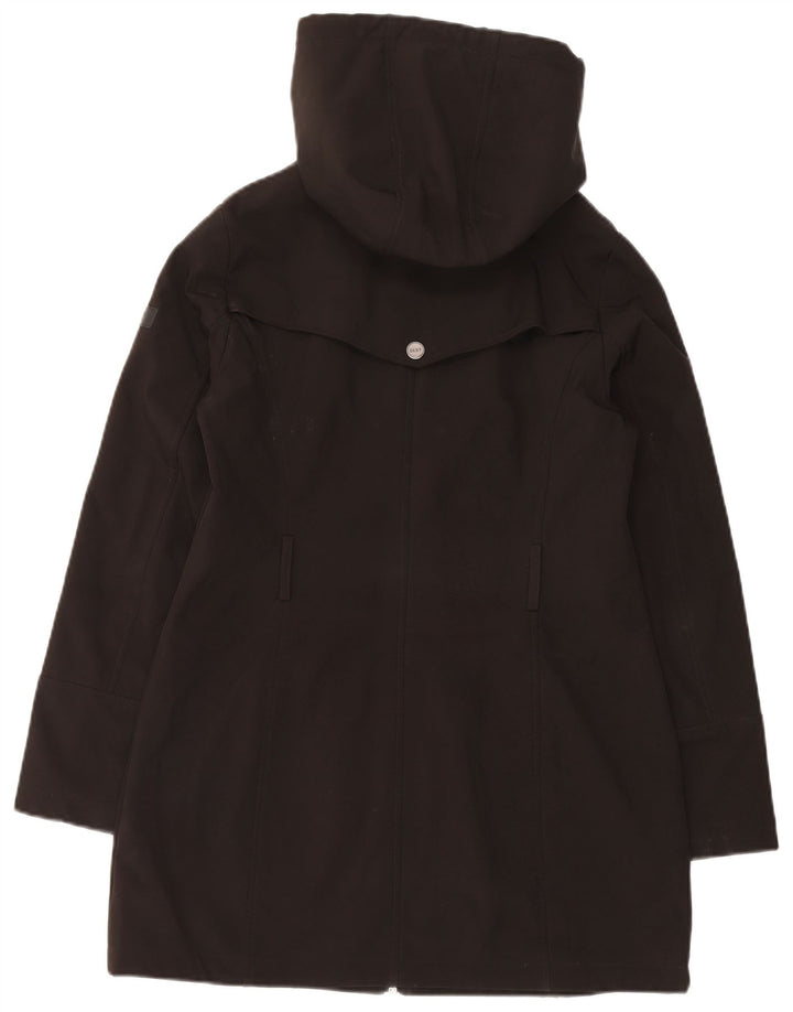 Giacca a vento oversize con cappuccio da donna Dkny UK 10 piccola in poliestere nero