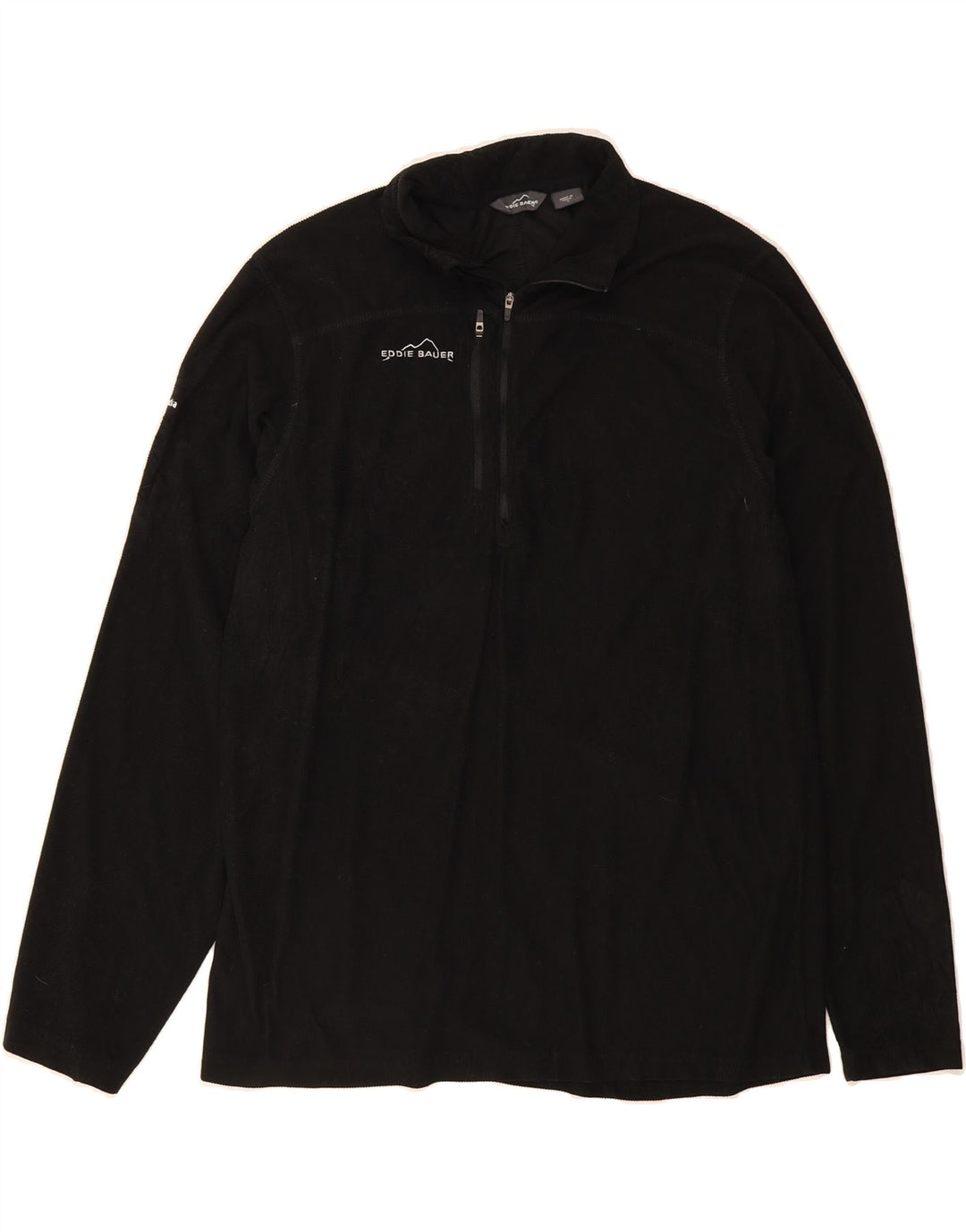 EDDIE BAUER Womens Zip Neck Pullover Tracksuit Top UK 16 Large Black Vintage Eddie Bauer and Second-Hand Eddie Bauer from Messina Hembry 