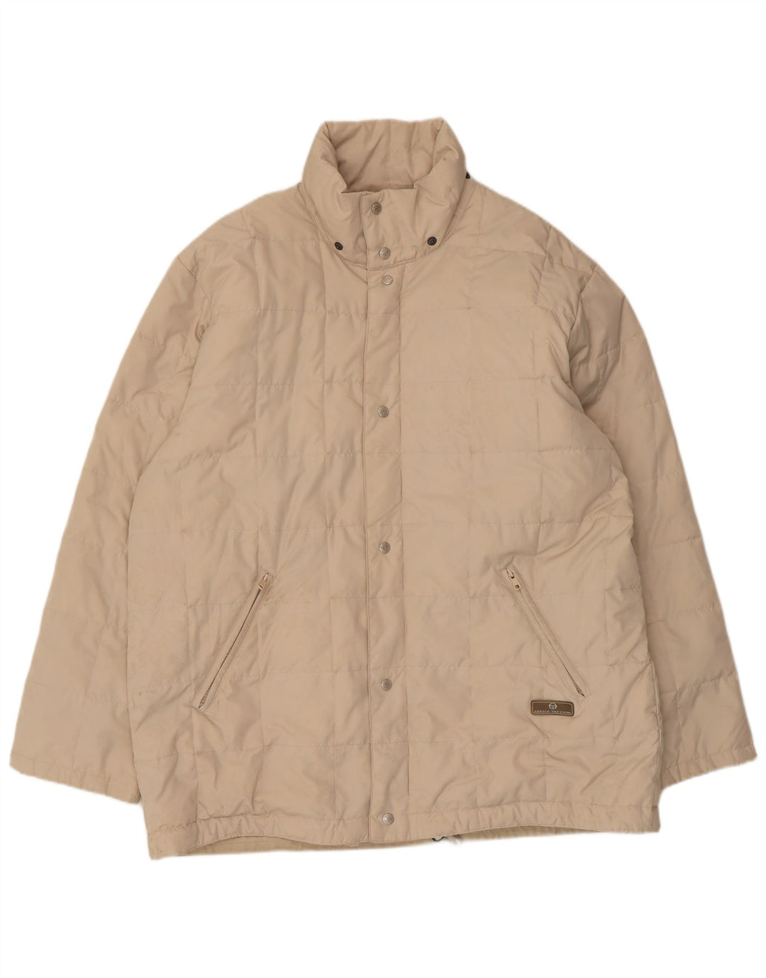 Giacca imbottita da uomo Sergio Tacchini UK 40 Large Beige Poliestere