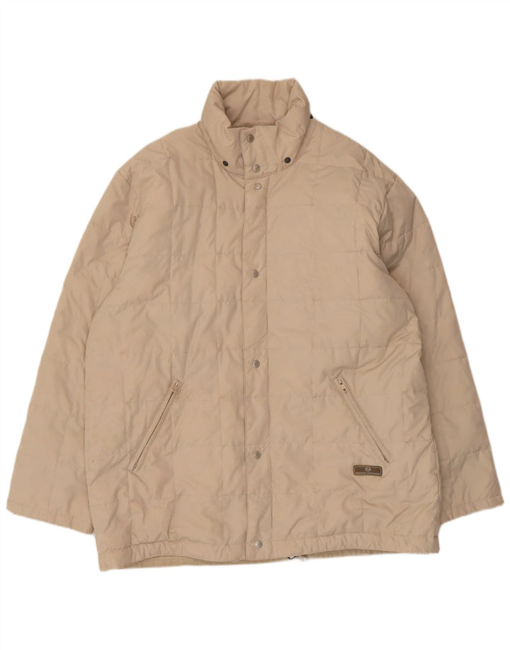 Giacca imbottita da uomo Sergio Tacchini UK 40 Large Beige Poliestere