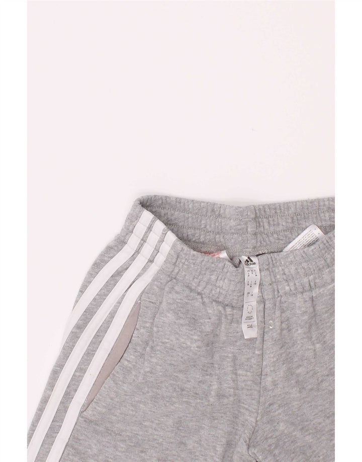 Pantaloncini sportivi Adidas da bambino 4-5 anni in cotone grigio screziato
