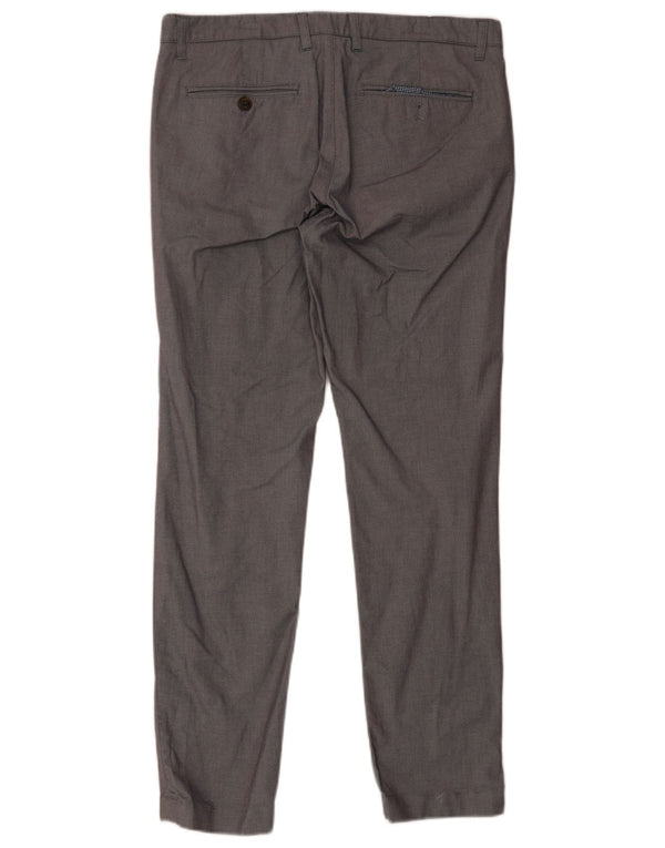 Pantaloni da abito slim da uomo Ted Baker W34 L31 in cotone grigio