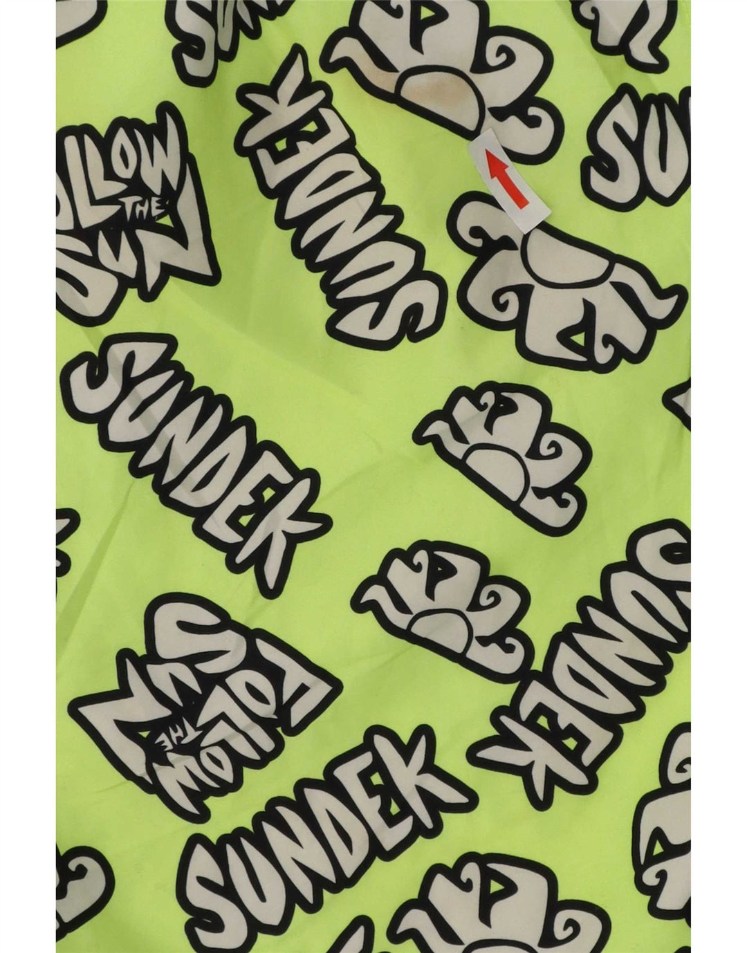 Pantaloncini da bagno grafici da uomo Sundek poliestere verde medio