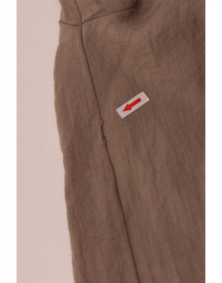 Giacca blazer aperta da donna Zara UK 14 viscosa marrone medio