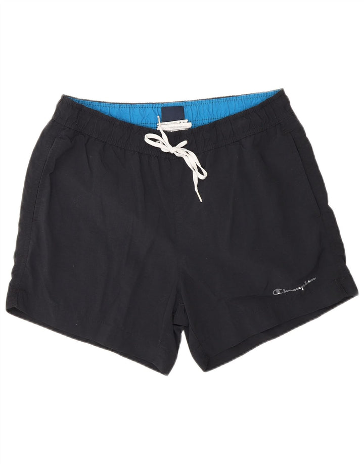 Pantaloncini da bagno da uomo Champion medio nero in poliammide