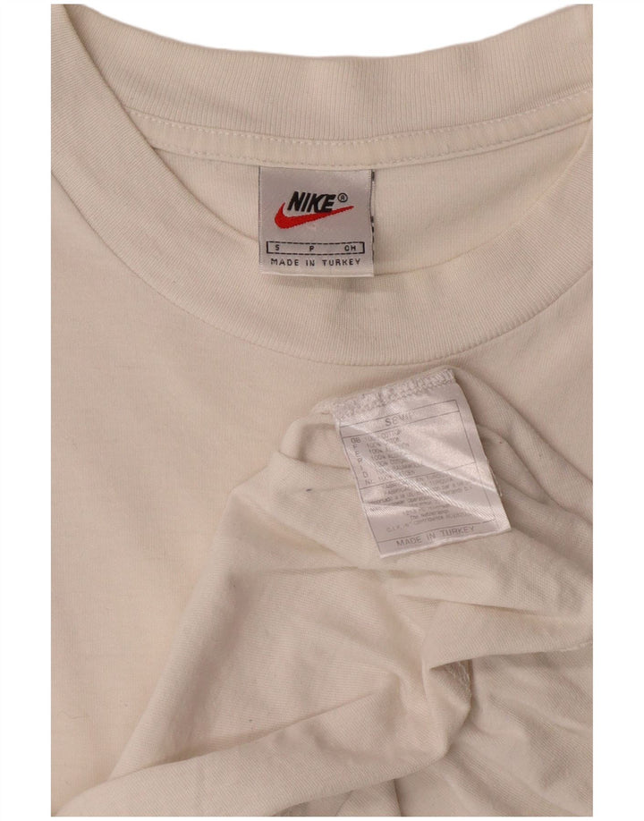 T-shirt grafica da uomo Nike Top Small in cotone bianco