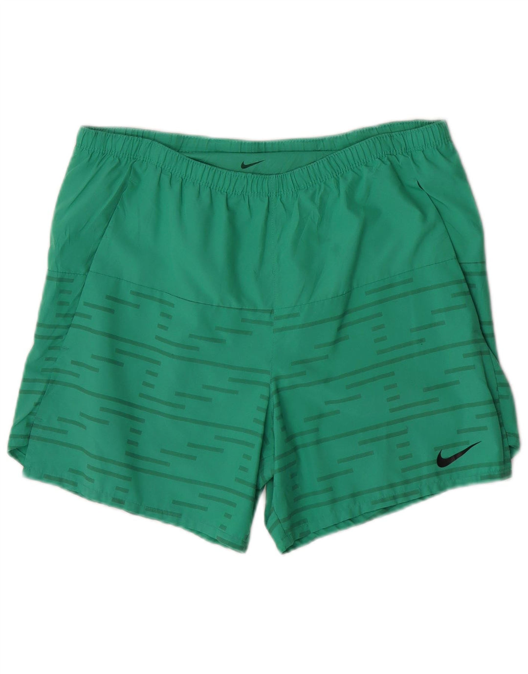 Pantaloncini sportivi Nike da uomo Dri Fit piccoli in poliestere a righe verdi