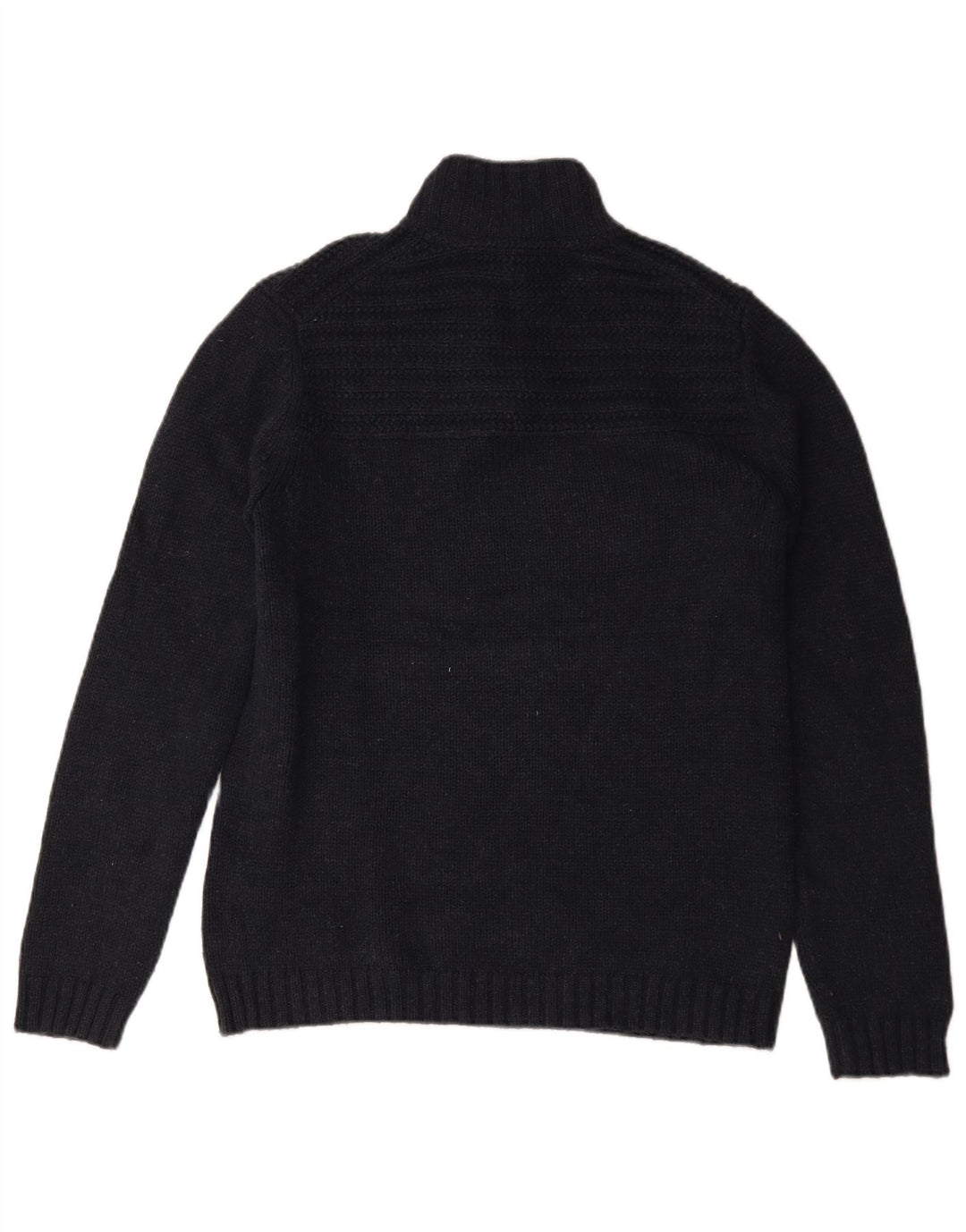 Ted Baker Maglione da uomo con collo a bottoni taglia 3 cotone medio blu navy