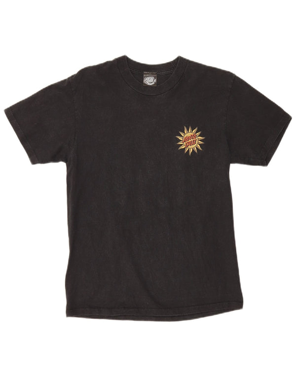 T-shirt grafica da uomo Santa Cruz Top piccola in cotone nero