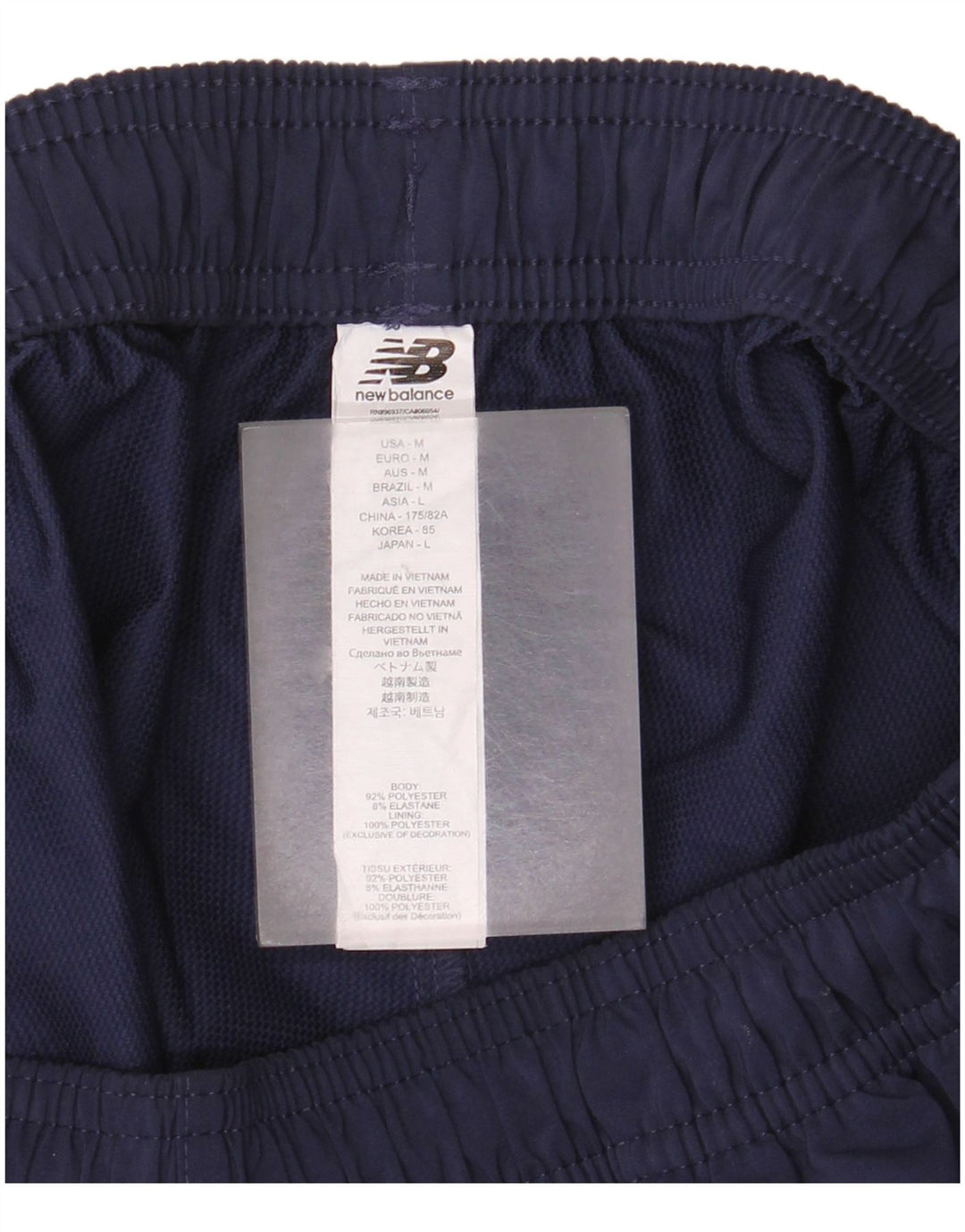 Pantaloni da tuta da uomo New Balance medio poliestere blu navy