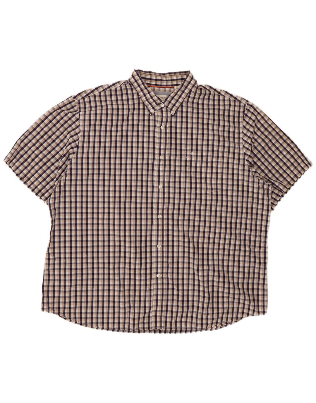 DOCKERS Camicia a maniche corte da uomo 2XL Cotone a quadri multicolore