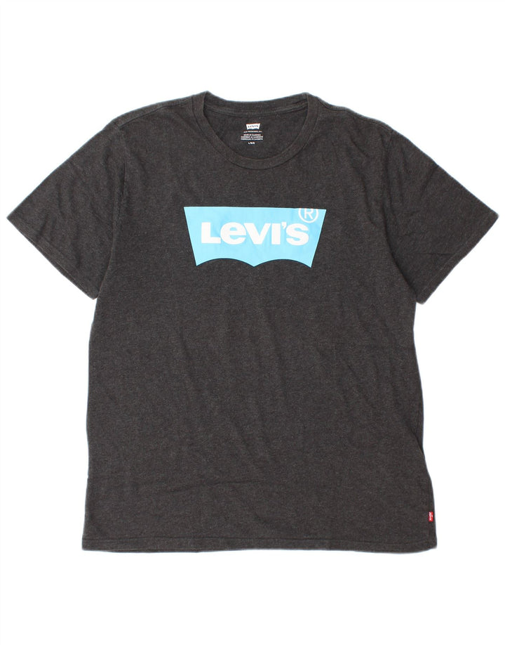 T-shirt grafica da uomo Levi's Top grande in cotone grigio