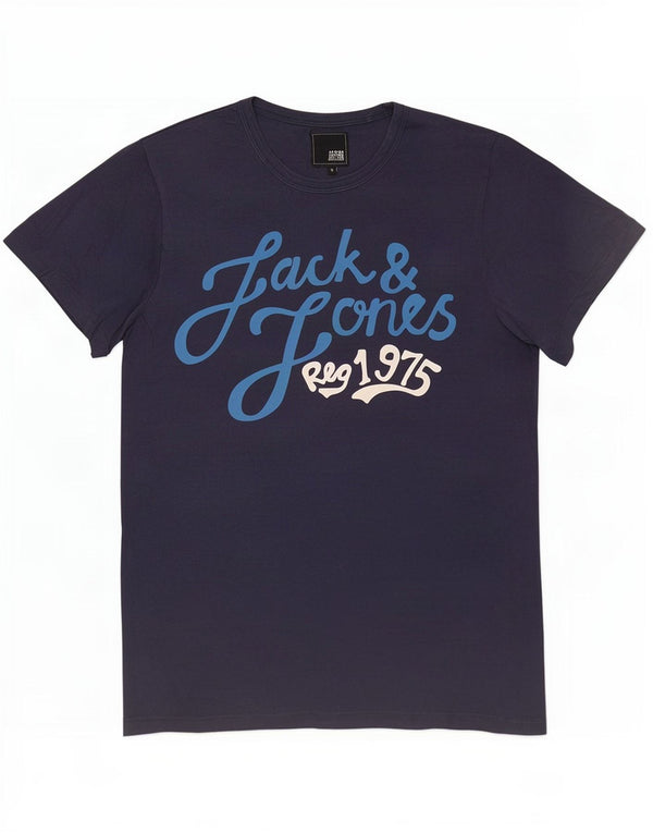 T-shirt grafica da uomo Jack & Jones Top Small Blu Navy