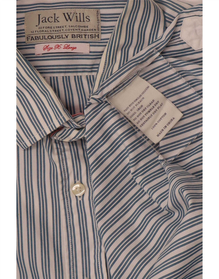 Camicia formale da uomo Jack Wills XL in cotone a righe blu