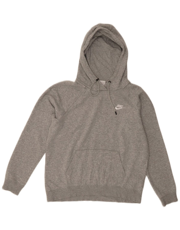 Felpa con cappuccio da donna Nike UK 14 cotone screziato grigio medio