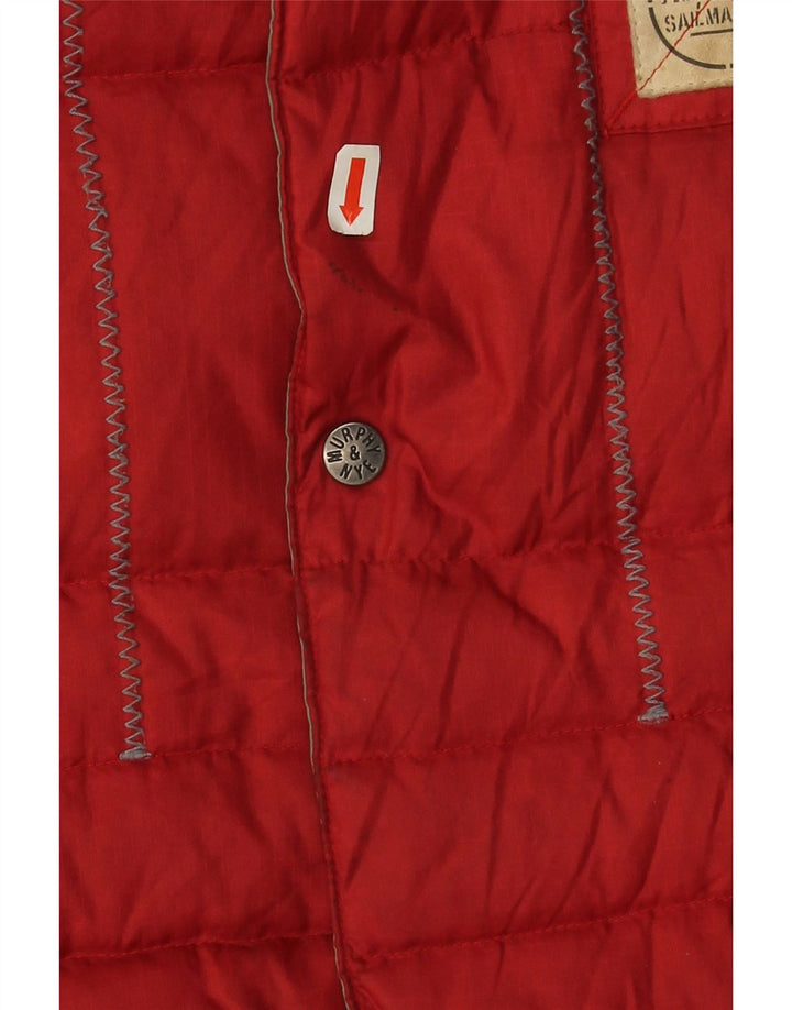 Gilet imbottito con grafica Murphy & Nye per ragazzi, 9-10 anni, grande, rosso, in poliammide