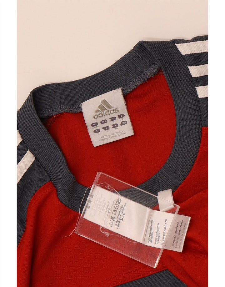 T-shirt da uomo ADIDAS Top UK 42/44 Large Rosso Colourblock Poliestere